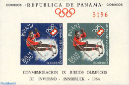 Panama 1963 Olympic Winter Games S/s Imperforated, Mint NH, Sport - Olympic Winter Games - Skiing - Sci