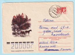 USSR 1976.0114. Horses. Prestamped Cover, Used - 1970-79