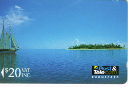 FIDJI FIJI Telecarte Phonecard CARTE MAGNETIQUE 20 $ SUVA NATURE GIFT ONE ISLAND ATOLL VOILIER OCEAN TOURISME UT BE - Fidji