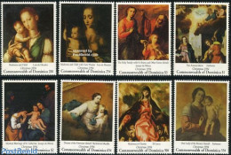 Dominica 1994 Christmas, Paintings 8v, Mint NH, Religion - Christmas - Art - Paintings - Weihnachten