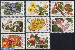 Grenada 1988 Flowering Trees 8v, Mint NH, Nature - Flowers & Plants - Trees & Forests - Rotary Club