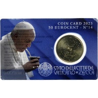 Vatican, 50 Euro Cent, Pape François, Coin Card.FDC, 2023, Rome, Or Nordique - Vatikan