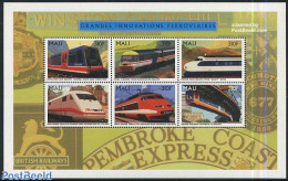 Mali 1996 Railways History 6v M/s (6x310f), Mint NH, Transport - Railways - Trains