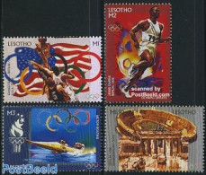Lesotho 1996 Olympic Games 4v, Mint NH, Sport - Transport - Olympic Games - Ships And Boats - Boten