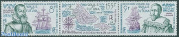 Wallis & Futuna 1986 Horn Islands 3v [::], Mint NH, History - Transport - Various - Explorers - Netherlands & Dutch - .. - Erforscher