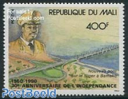 Mali 1990 Independence 1v, Mint NH, Art - Bridges And Tunnels - Bruggen