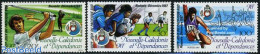 New Caledonia 1987 South Pacific Games 3v, Mint NH, Sport - Athletics - Golf - Rugby - Sport (other And Mixed) - Nuevos