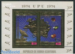 Equatorial Guinea 1974 UPU/ESPANA S/s, Mint NH, Science - Transport - Telecommunication - U.P.U. - Space Exploration - Télécom