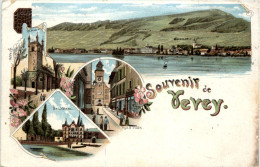 Souvenir De Vevey - Litho - Vevey