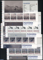 Netherlands - Personal Stamps TNT/PNL 2015 Aviation History 4 M/s, Mint NH, Transport - Helicopters - Aircraft & Aviat.. - Helicopters