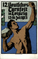 12. Deutsches Turnfest In Leipzig 1913 Mit Sonderstempel - Leipzig