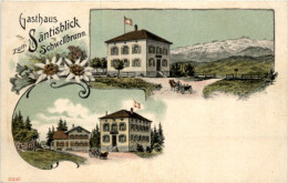 Schwellbrunn - Gasthaus Zum Säntisblick - Litho - Schwellbrunn