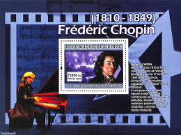 Guinea, Republic 2007 Frederic Chopin S/s, Mint NH, Performance Art - Music - Art - Composers - Musik