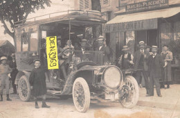 BELLEY (Ain) - Autocar / Autobus Devant Le Bureau De Placement Des Débitants - Carte-Photo P. Marcelin (2 Scans) - Belley