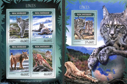 Mozambique 2014 Lynx 2 S/s, Mint NH, Nature - Animals (others & Mixed) - Cat Family - Mozambico