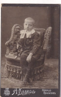 Boy With Dog.A.Kekull.Pernau,Rakwere Cabinet Photo. - Estland