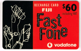 FIDJI FIJI Telecarte Phonecard PREPAID PREPAYEE RECHARGE CARD FAST FONE VODAFONE AUSTRALIA 60 $ UT BE - Fiji