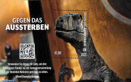 United Nations, Vienna 2023 Don't Choose Extinction S/s, Mint NH, Nature - Prehistoric Animals - Prehistorics