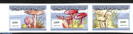 Mauritania 2000 Mushrooms 3v, Imperforated, Mint NH, Nature - Mushrooms - Funghi