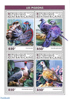 Central Africa 2018 Pigeons 4v M/s, Mint NH, Nature - Birds - Pigeons - República Centroafricana
