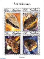 Central Africa 2019 Meteorites 4v M/s, Mint NH, History - Science - Geology - Astronomy - Astrología