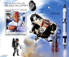 Central Africa 2020 Buzz Aldrin S/s, Mint NH, Transport - Space Exploration - Zentralafrik. Republik