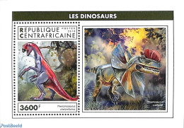 Central Africa 2018 Dinosaurs S/s, Mint NH, Nature - Prehistoric Animals - Vor- U. Frühgeschichte