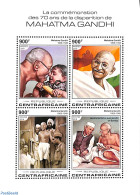 Central Africa 2018 M. Gandhi 4v M/s, Mint NH, History - Gandhi - Mahatma Gandhi
