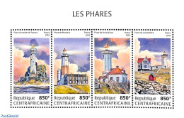 Central Africa 2018 Lighthouses 4v M/s, Mint NH, Various - Lighthouses & Safety At Sea - Lighthouses