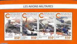 Central Africa 2018 Military Planes 4v M/s, Mint NH, Transport - Aircraft & Aviation - Airplanes
