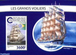 Central Africa 2018 Large Sailing Ships S/s, Mint NH, Transport - Ships And Boats - Ships