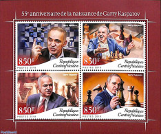 Central Africa 2018 Garry Kasparov 4v M/s, Mint NH, Sport - Chess - Schaken