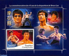 Central Africa 2018 Bruce Lee S/s, Mint NH, Performance Art - Movie Stars - Schauspieler