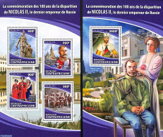 Central Africa 2018 Nicolas II 2 S/s, Mint NH, History - Kings & Queens (Royalty) - Königshäuser, Adel