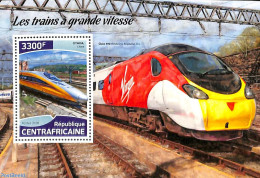 Central Africa 2018 High Speed Trains S/s, Mint NH, Transport - Railways - Trenes