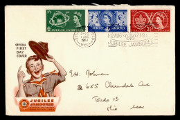 REINO UNIDO 1957 JUBILEE JAMBOREE SCOUT - Briefe U. Dokumente