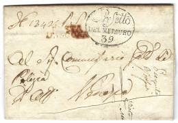 1811 - Lettre " POSTA / D' ANCONA Rouge " + " PREFETTO / DEL METAURO / 39 - 1. ...-1850 Prephilately