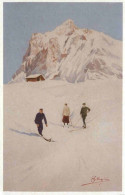 Ski - Künstlerkarte Magrini - Repro - Sports D'hiver
