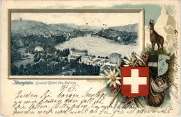 Rheinfelden - Grand Hotel Des Salines - Litho Prägekarte - Rheinfelden