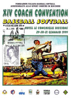 ITALIA ITALY - 1999 RICCIONE (RN) 14° Raduno Allenatori BASEBALL SOFTBALL Coni-Fibs Su Cartolina Spec.- 10690 - 1991-00: Poststempel