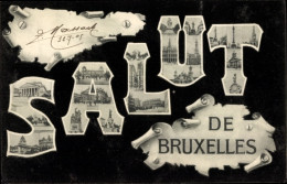 Buchstaben CPA Bruxelles Brüssel, Schriftzug, Gebäude, Kirche, Turm - Brussels (City)