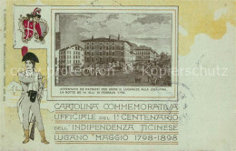 13567360 Lugano TI Cartolina Commemorativa Ufficiale Lugano TI - Other & Unclassified