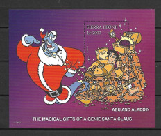 Disney Sierra Leone 1997 Abu And Aladdin - The Magical Gifts Of A Genie Santa Claus MS MNH - Disney