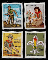 BOL-01- BOLIVIA - 1970 - MNH -SCOUTS- HONORING THE BOLIVIAN SCOUT MOVEMENT - Bolivie