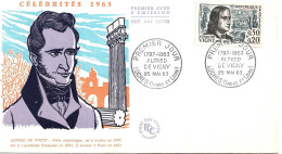 FRANCE 1963 - YT 1375 - Alfred DE VIGNY - 25.05.1963 - 1960-1969