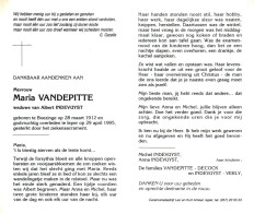 Maria Vandepitte (1912-1995) - Devotieprenten