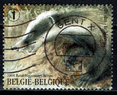 België OBP 3836 - Natuur, Nature, Marterachtigen, Das - Blaireau - Usados