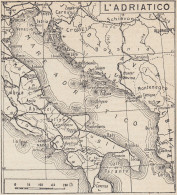 Mare Adriatico - Mappa Epoca - 1925 Vintage Map - Landkarten