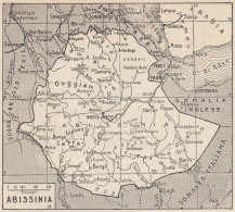 Abissinia - Mappa Epoca - 1925 Vintage Map - Cartes Géographiques