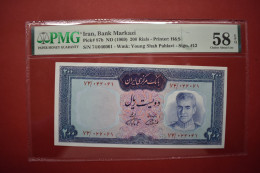 Banknotes Iran 200 Rials 1969 "dark Panel" Issue 1969 PMG 58 - Iran